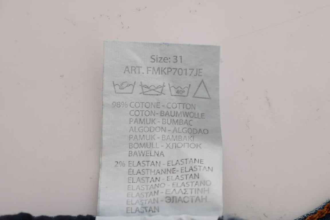 Frankie Morello Blue Wash Torn Dunfermile Slim Fit Jeans - Jeans