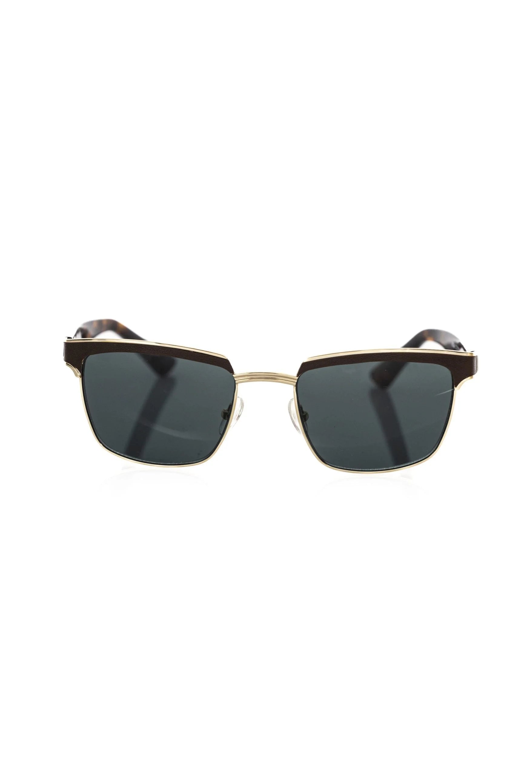 Frankie Morello Brown Metallic Fibre Men Sunglass - Sunglasses