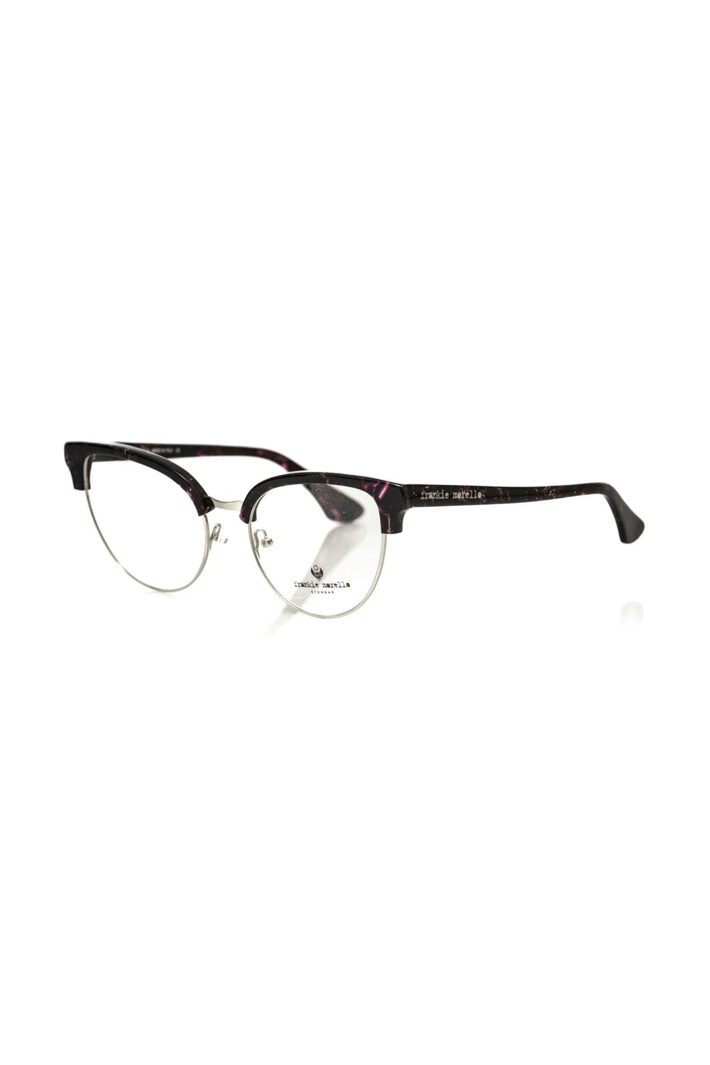 Frankie Morello Burgundy Metallic Women Frame - Eyeglasses