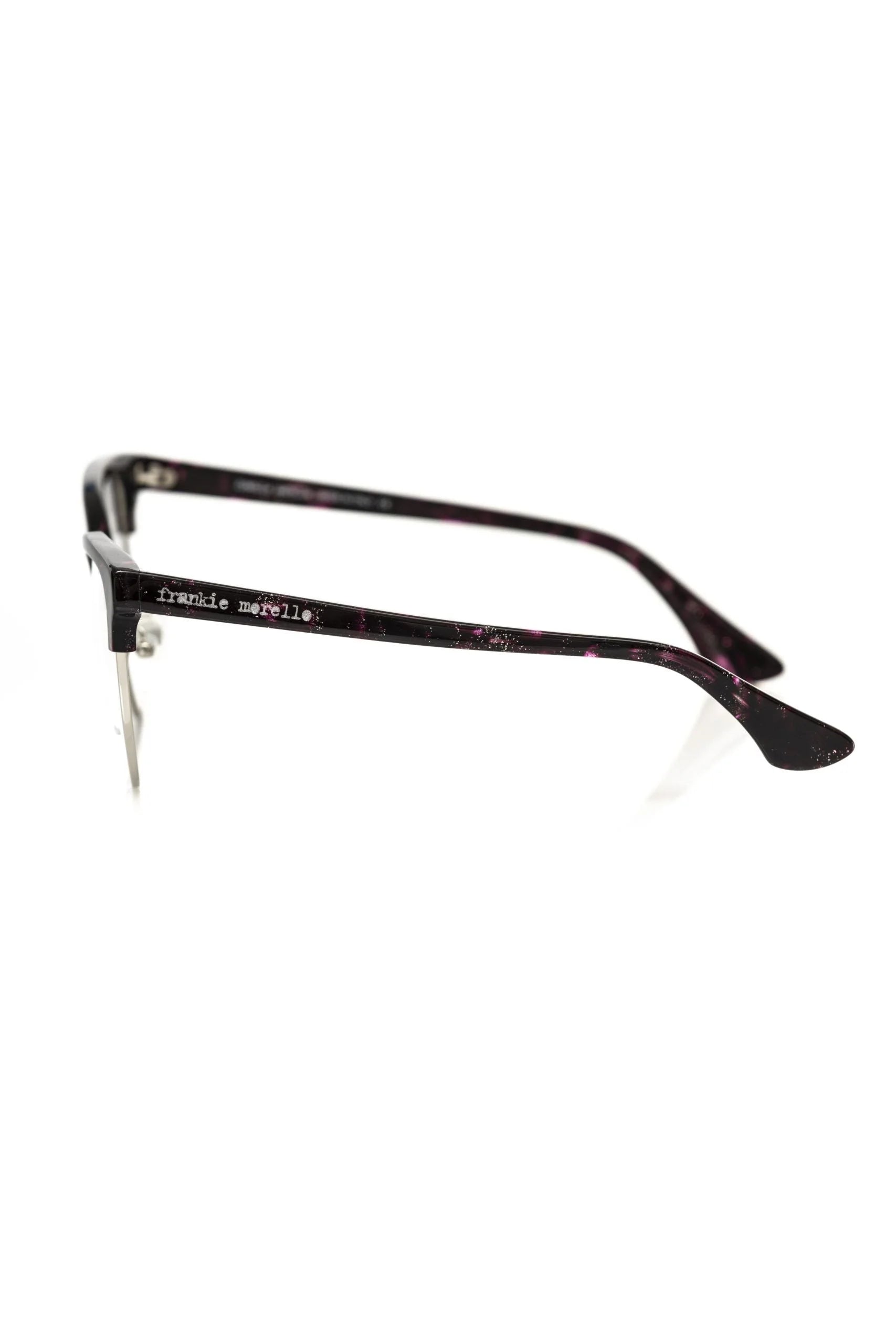 Frankie Morello Burgundy Metallic Women Frame - Eyeglasses