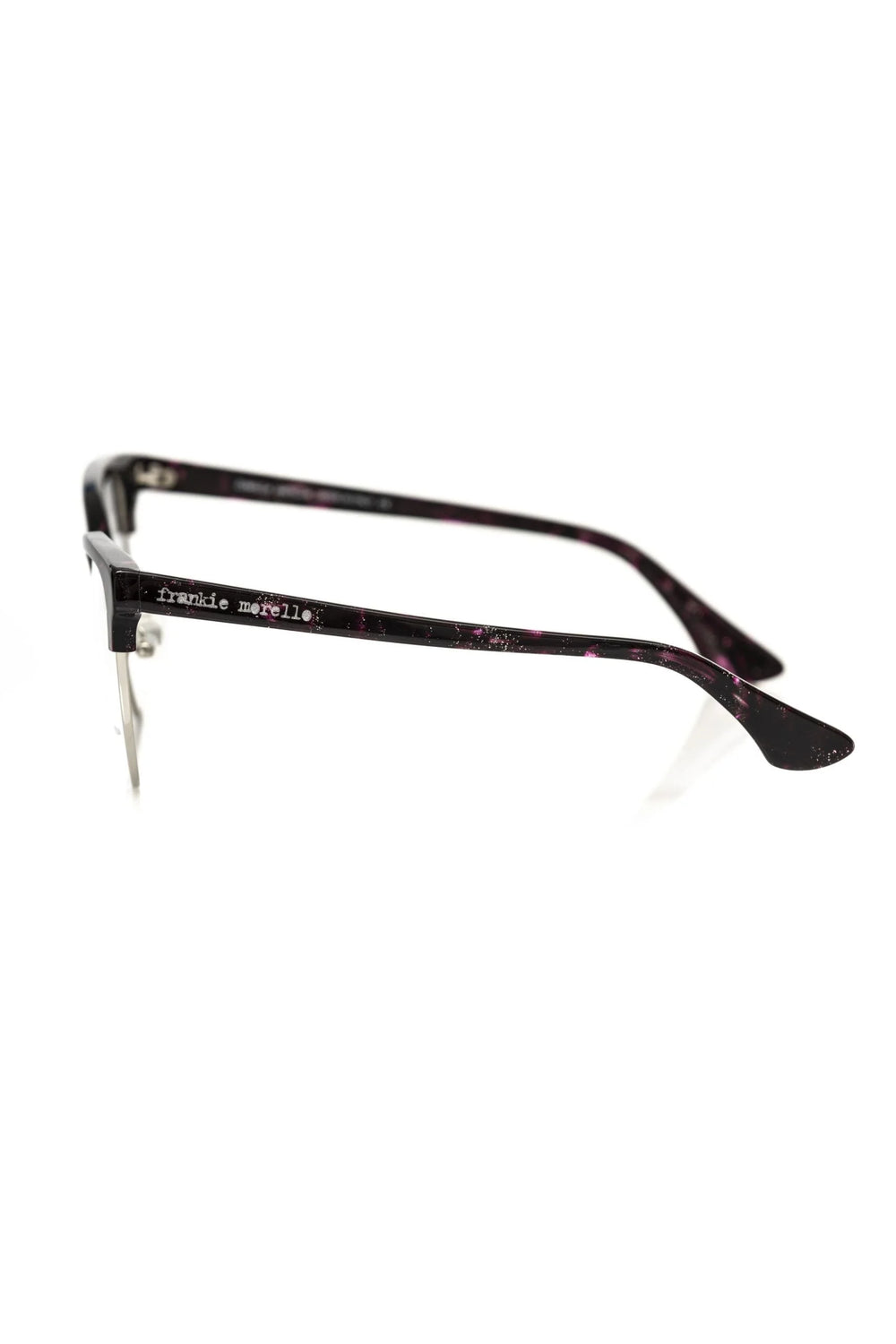 Frankie Morello Burgundy Metallic Women Frame - Eyeglasses