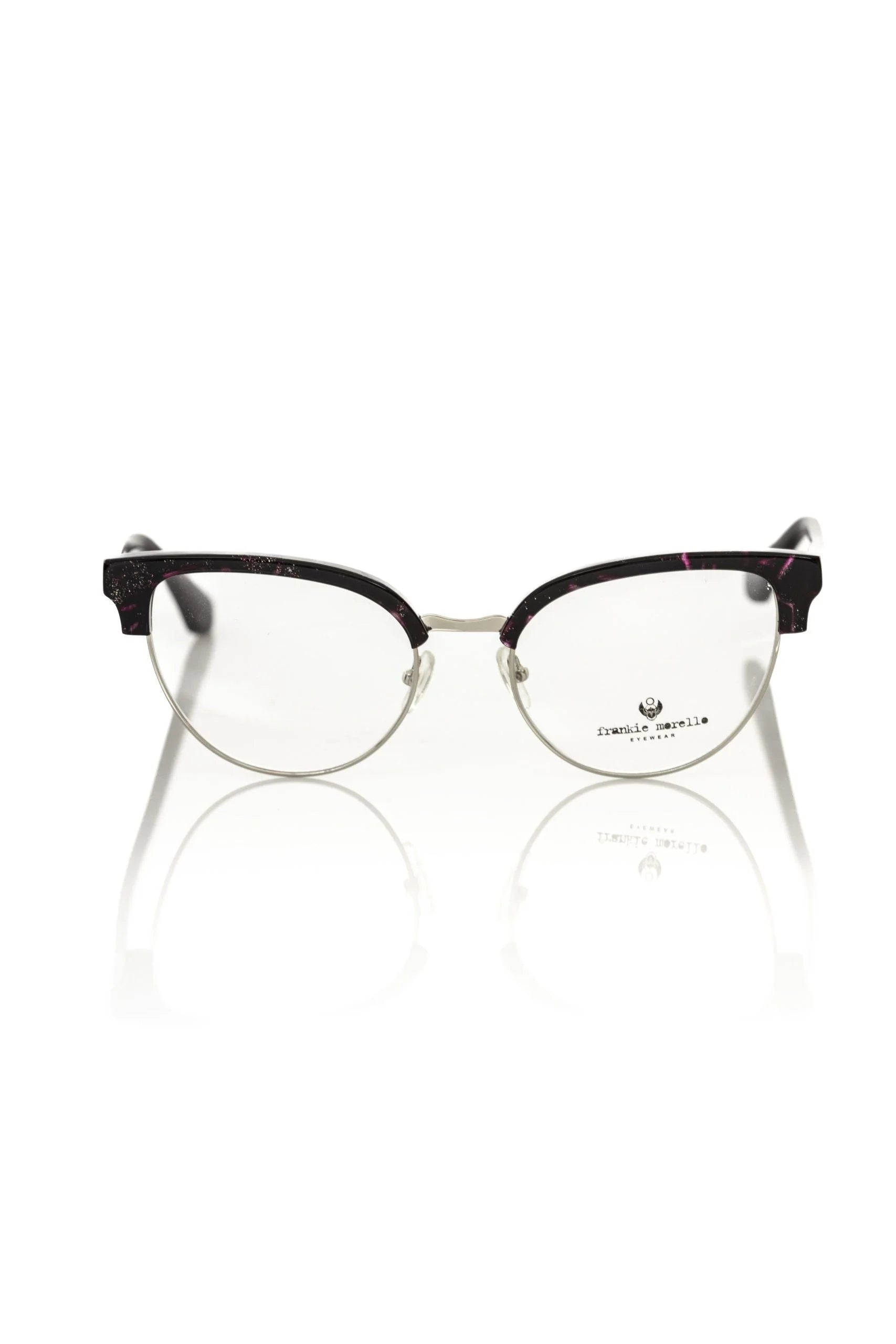 Frankie Morello Burgundy Metallic Women Frame - Eyeglasses
