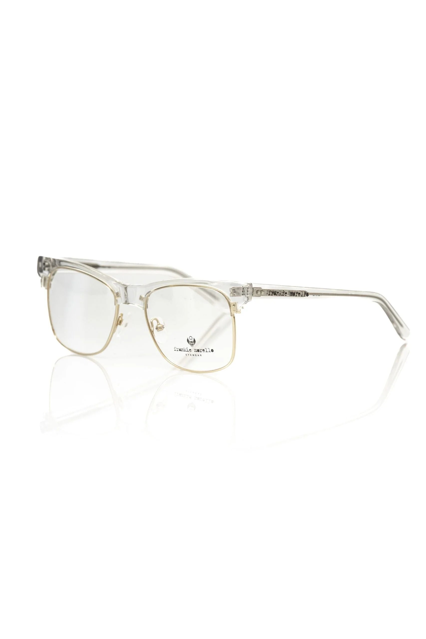 Frankie Morello Gold Metallic Fiber Men Frame - Eyeglasses