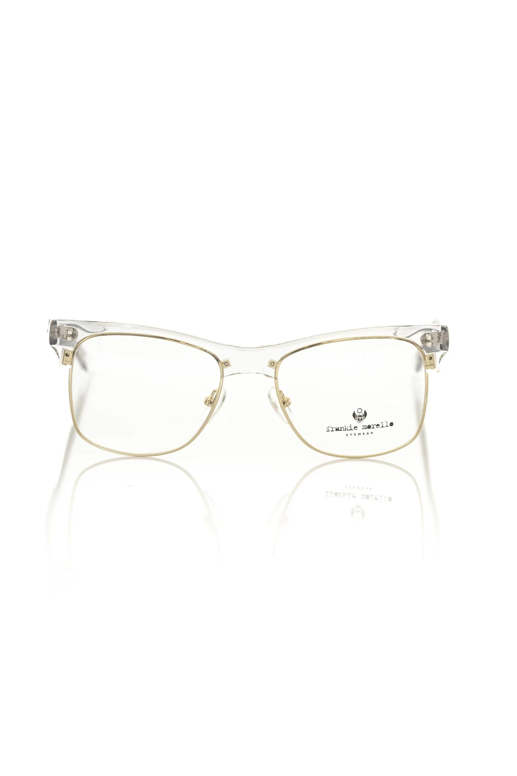 Frankie Morello Gold Metallic Fiber Men Frame - Eyeglasses