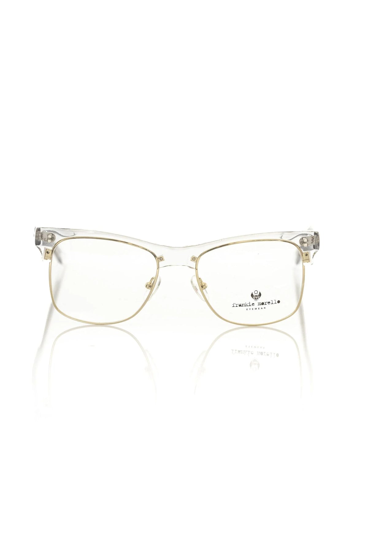 Frankie Morello Gold Metallic Fiber Men Frame - Eyeglasses