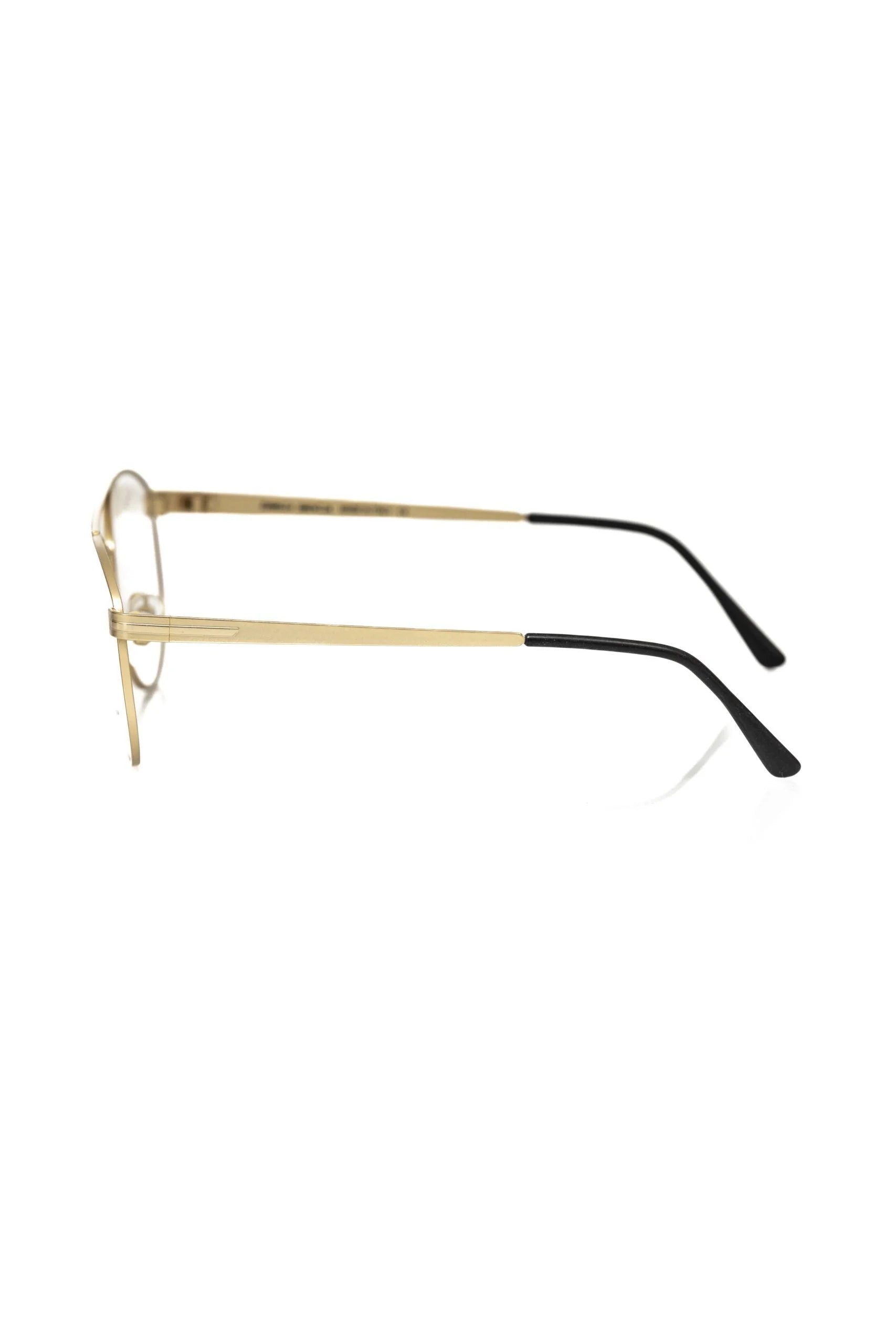 Frankie Morello Gold Metallic Fiber Men’s Frame Aviator Eyeglasses - Eyeglasses