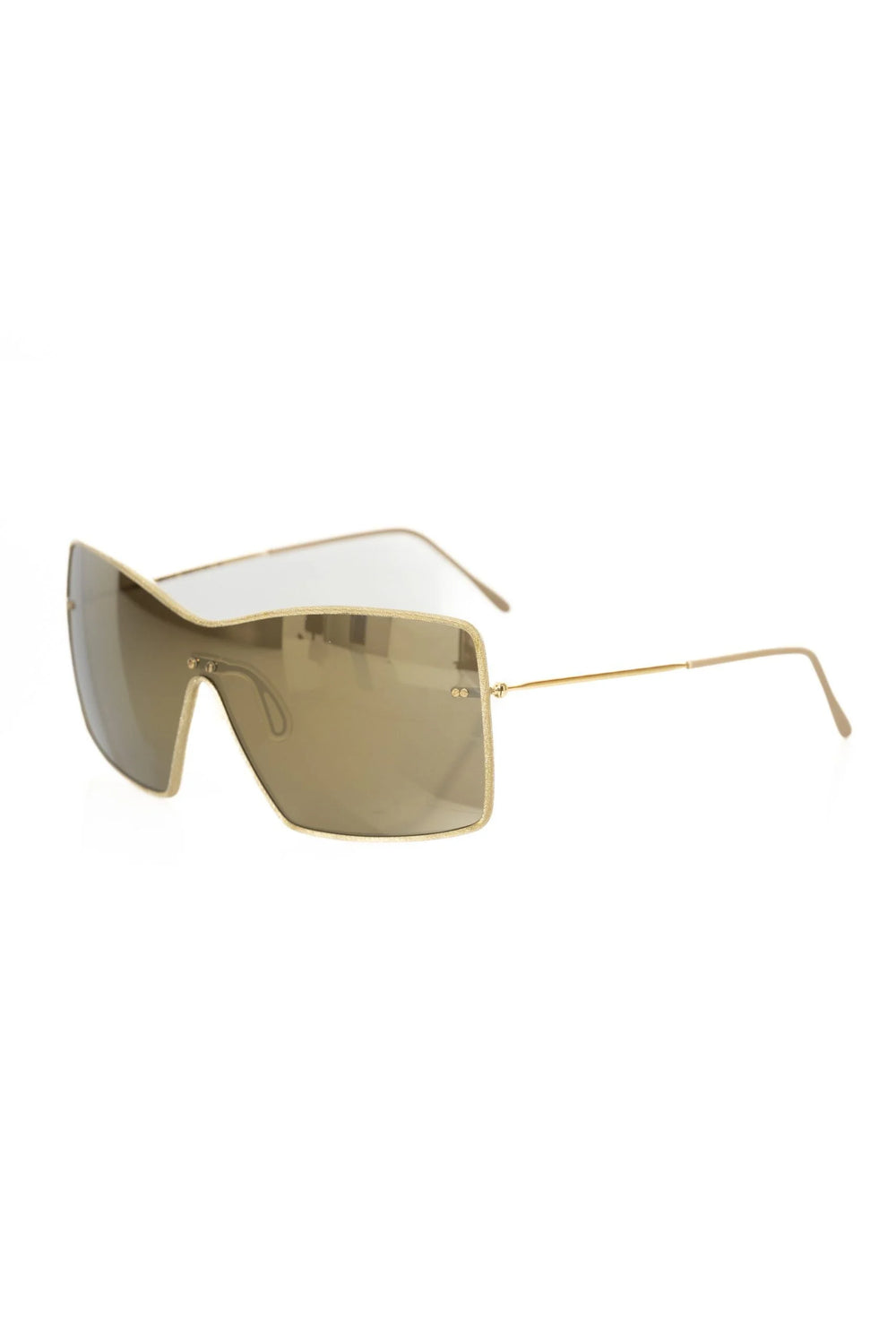 Frankie Morello Gold Metallic Fiber Women’s Sunglass - Sunglasses