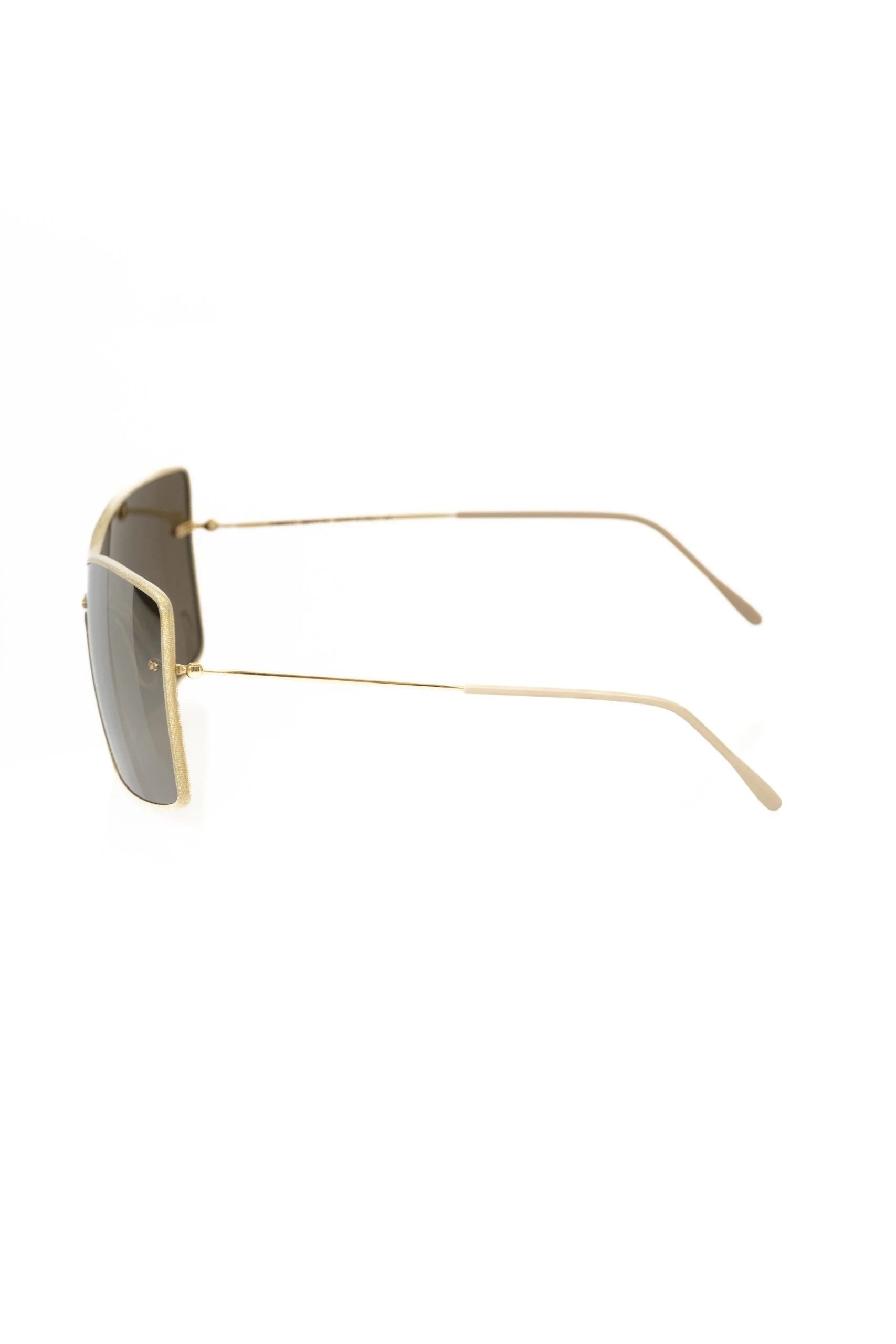 Frankie Morello Gold Metallic Fiber Women’s Sunglass - Sunglasses
