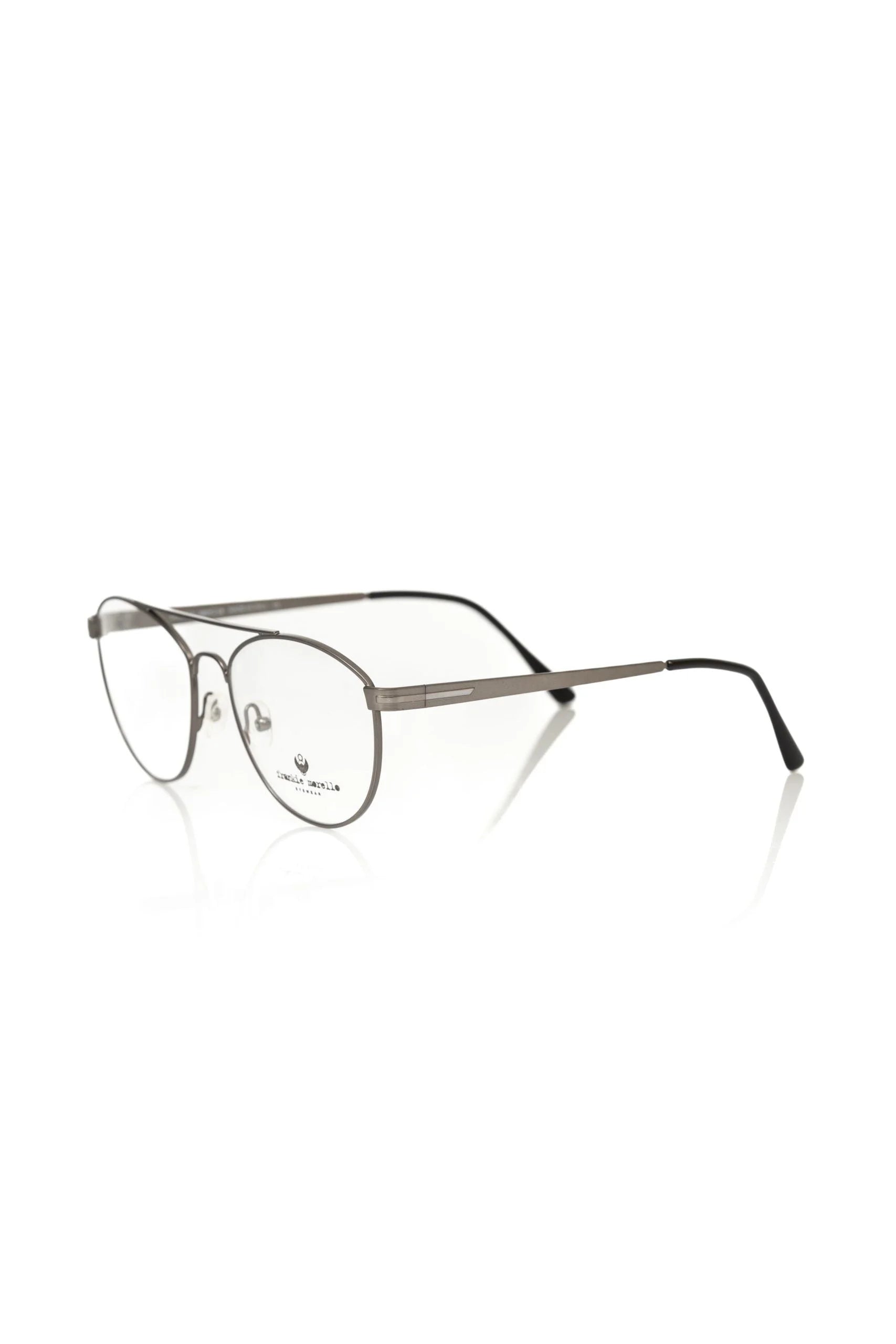 Frankie Morello Gray Metallic Fiber Men’s Frame - Eyeglasses