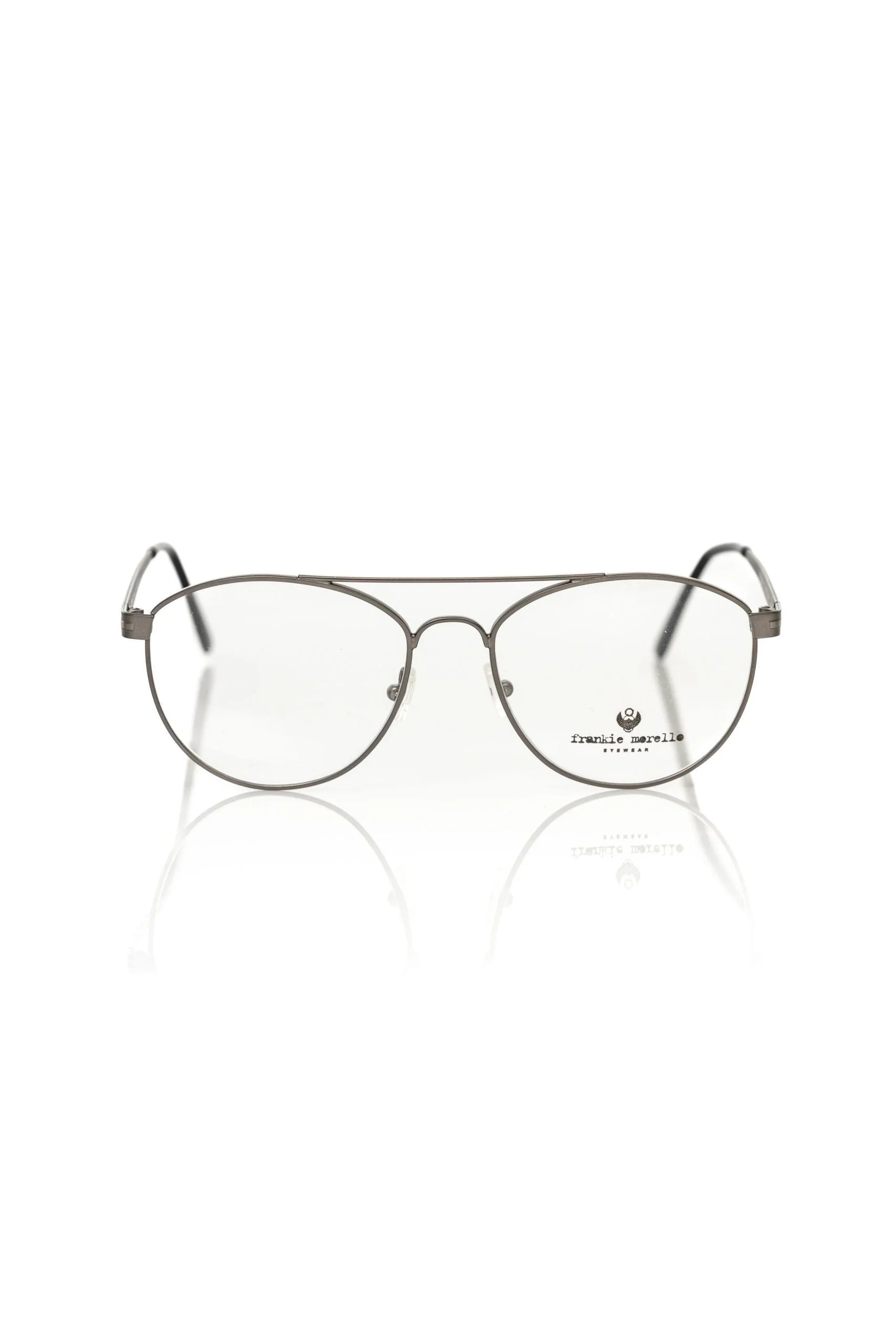 Frankie Morello Gray Metallic Fiber Men’s Frame - Eyeglasses