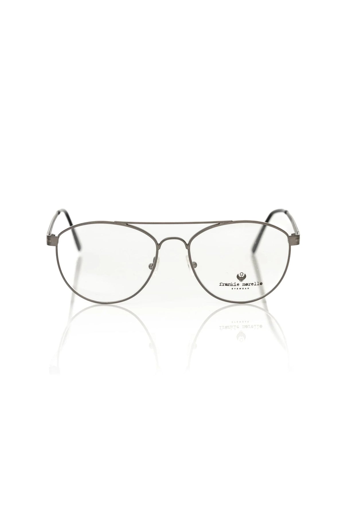 Frankie Morello Gray Metallic Fiber Men’s Frame - Eyeglasses