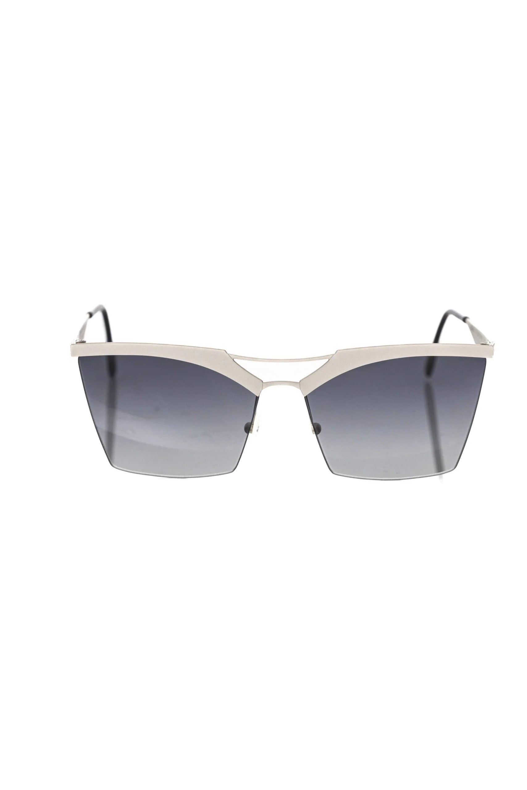 Frankie Morello Silver Metallic Fiber Women Sunglass - Sunglasses