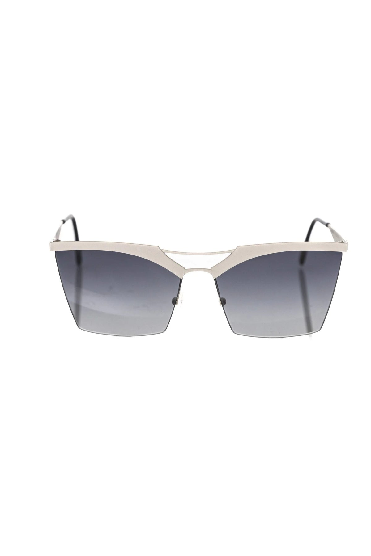 Frankie Morello Silver Metallic Fiber Women Sunglass - Sunglasses