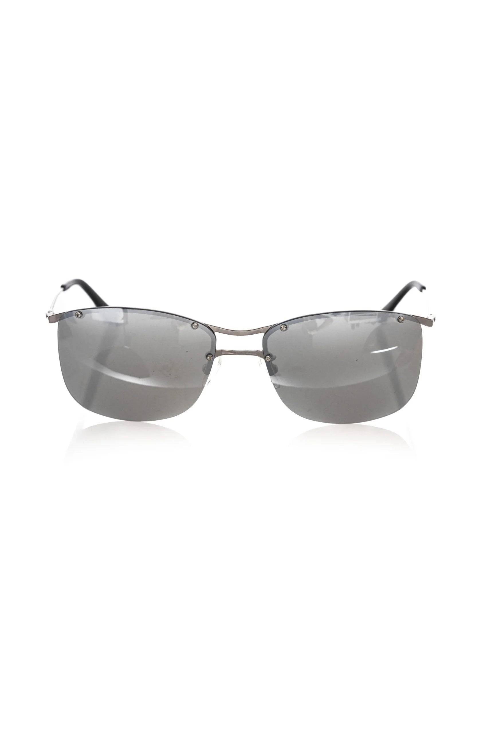 Frankie Morello Silver Metallic Men Sunglass - Sunglasses