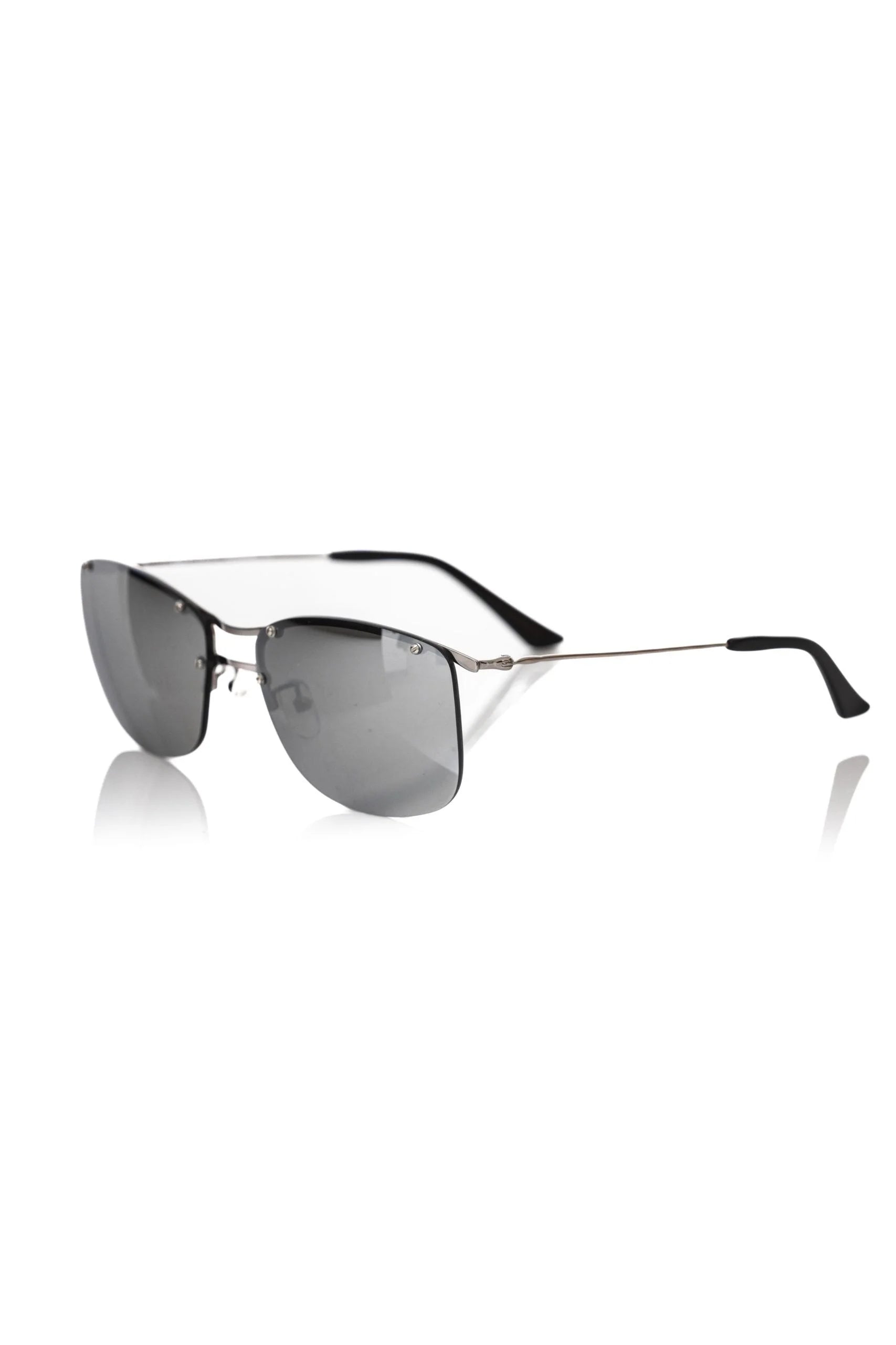 Frankie Morello Silver Metallic Men Sunglass - Sunglasses
