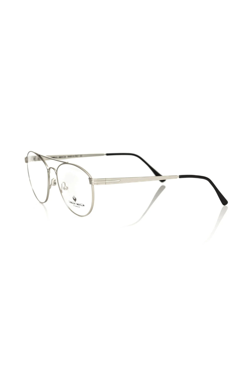 Frankie Morello Silver Metallic Mens Eyeglass Frame - Eyeglasses