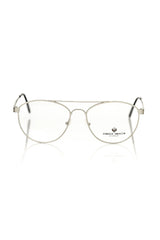 Frankie Morello Silver Metallic Mens Eyeglass Frame - Eyeglasses