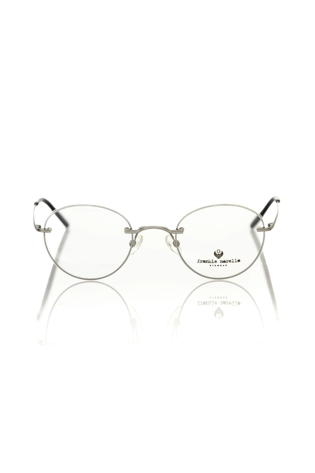 Frankie Morello Silver Metallic Men’s Frame - Eyeglasses