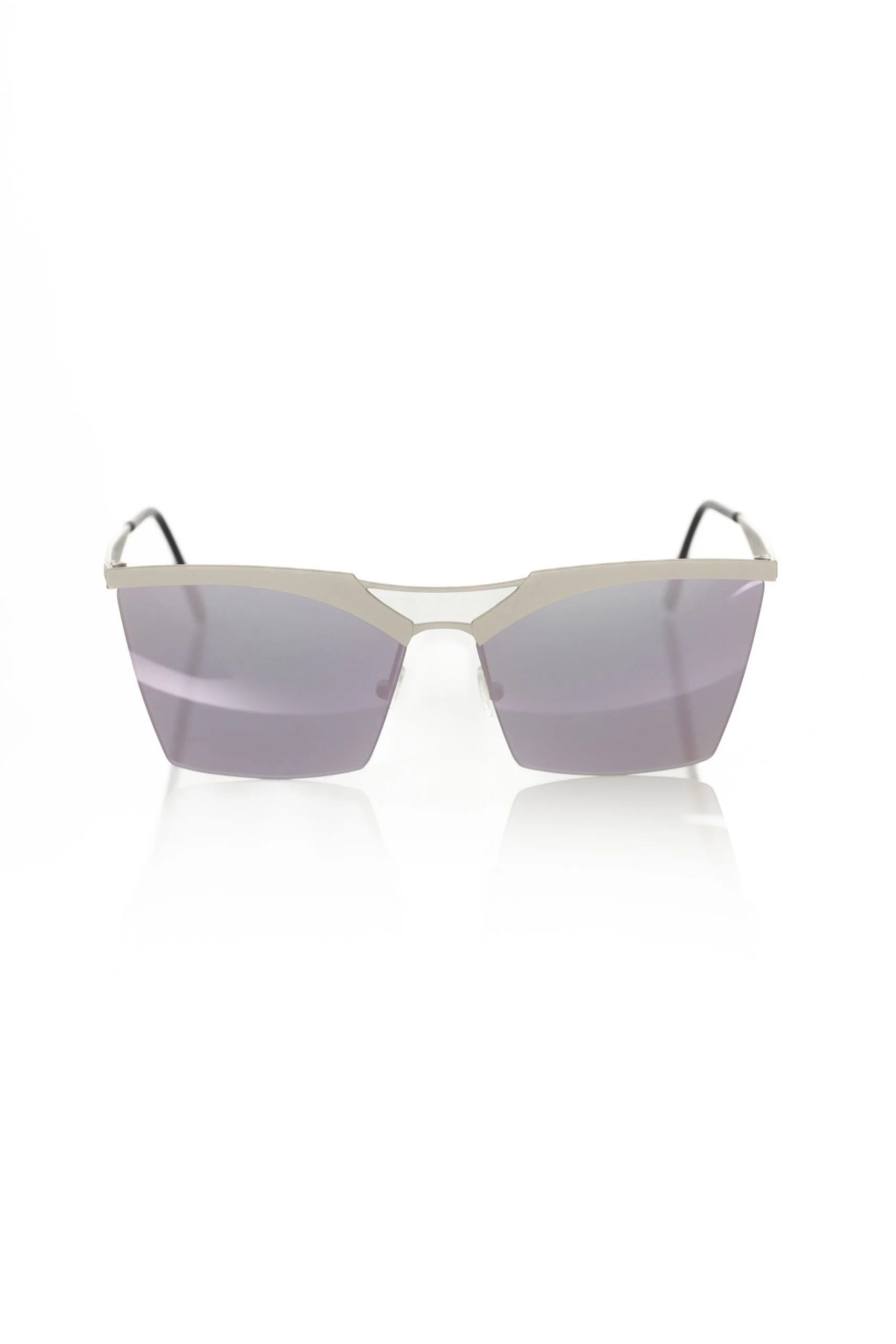 Frankie Morello Silver Metallic Women Sunglass - Sunglasses