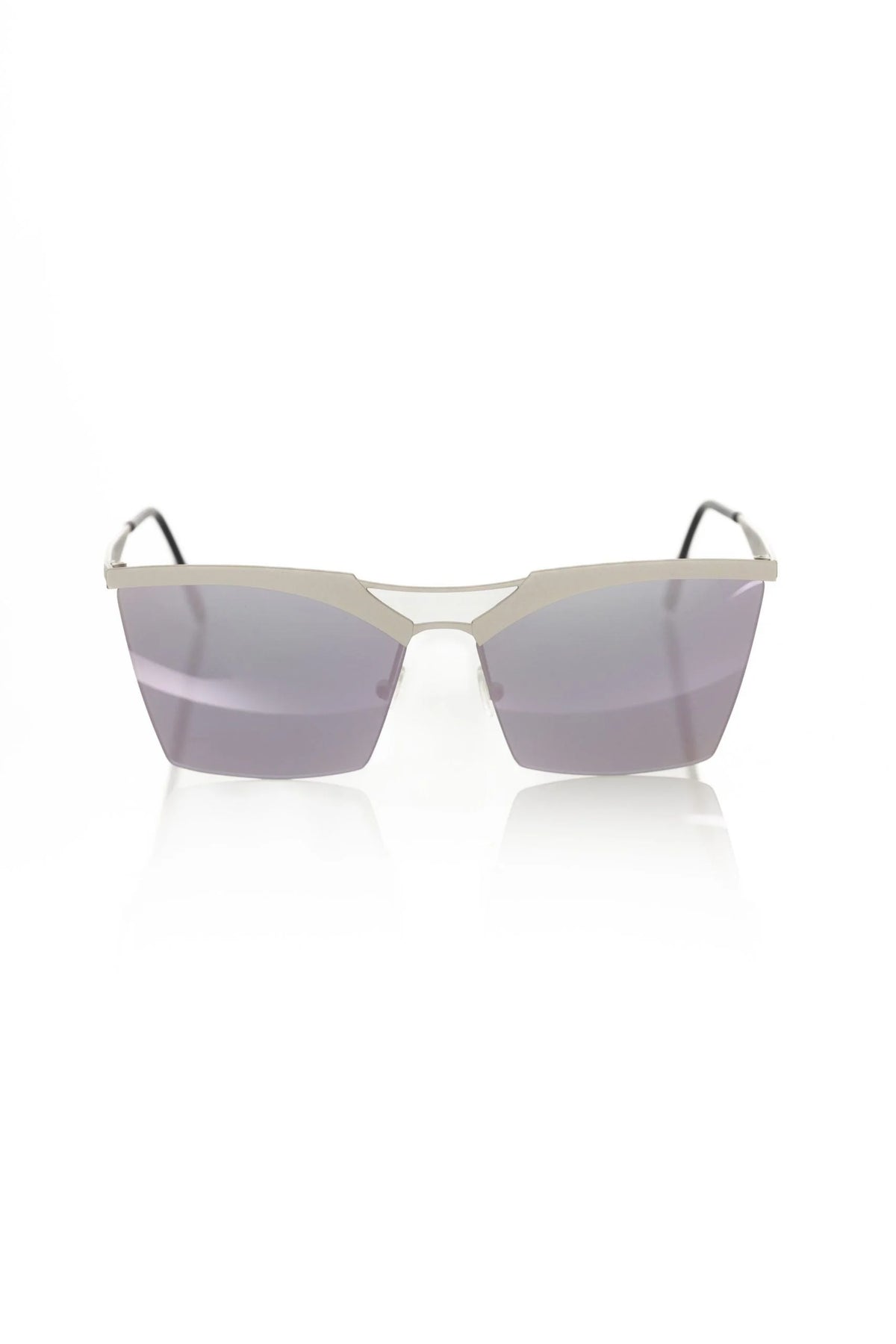 Frankie Morello Silver Metallic Women Sunglass - Sunglasses