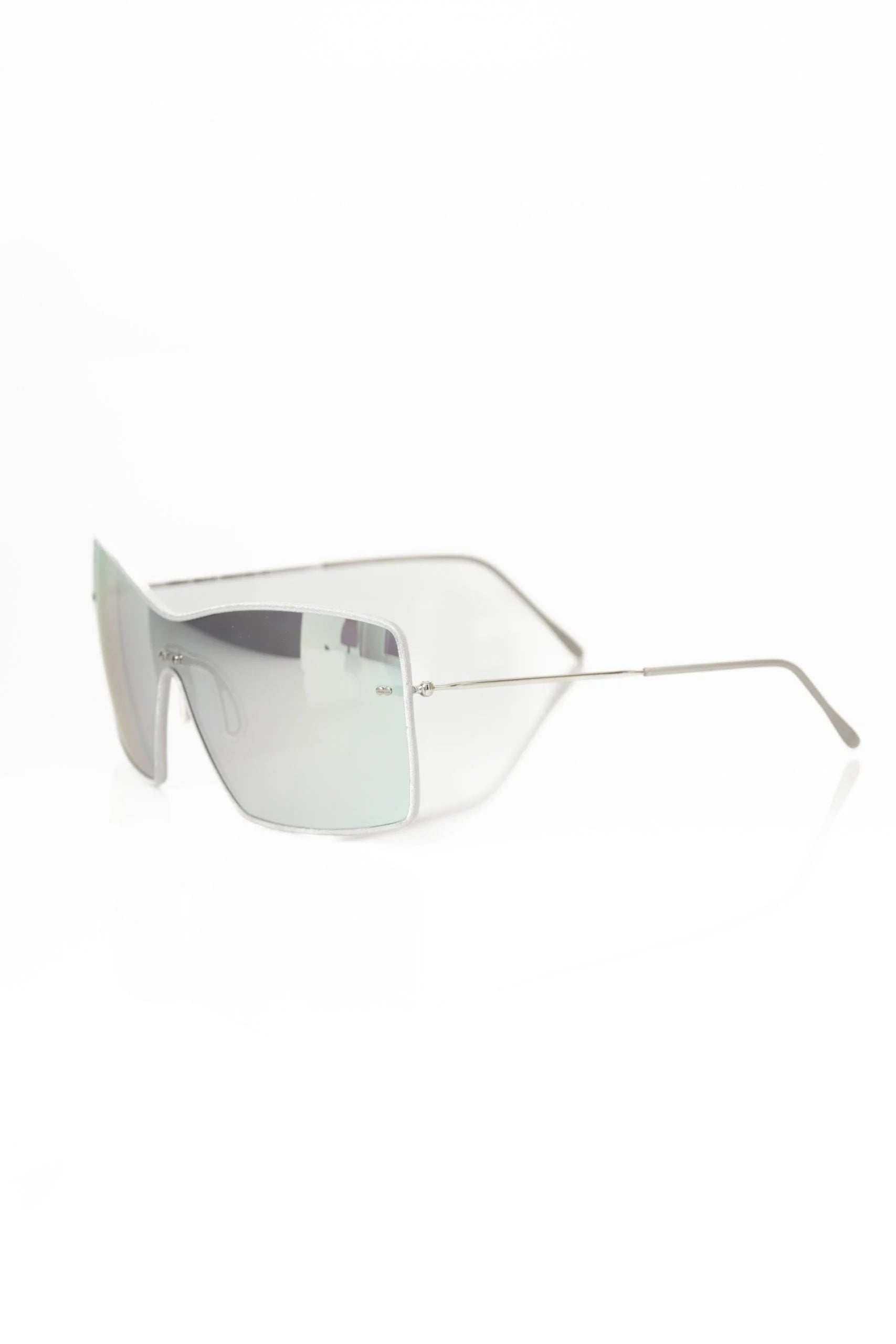 Frankie Morello Silver Metallic Women’s Sunglasses Shield - Sunglasses
