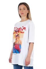 Frankie Morello White Cotton Women T-Shirt - T-Shirts