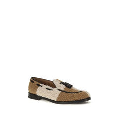 Fratelli Rossetti Beige Fabric Slip-On Loafers