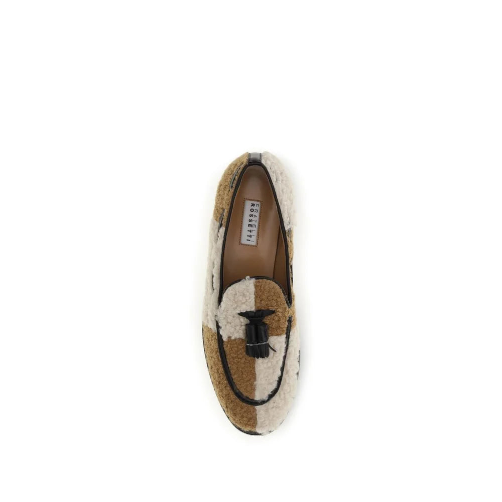 Fratelli Rossetti Beige Fabric Slip-On Loafers