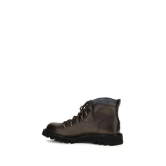 Fratelli Rossetti Brown Calf Leather Bos Taurus Lace-Up Boots