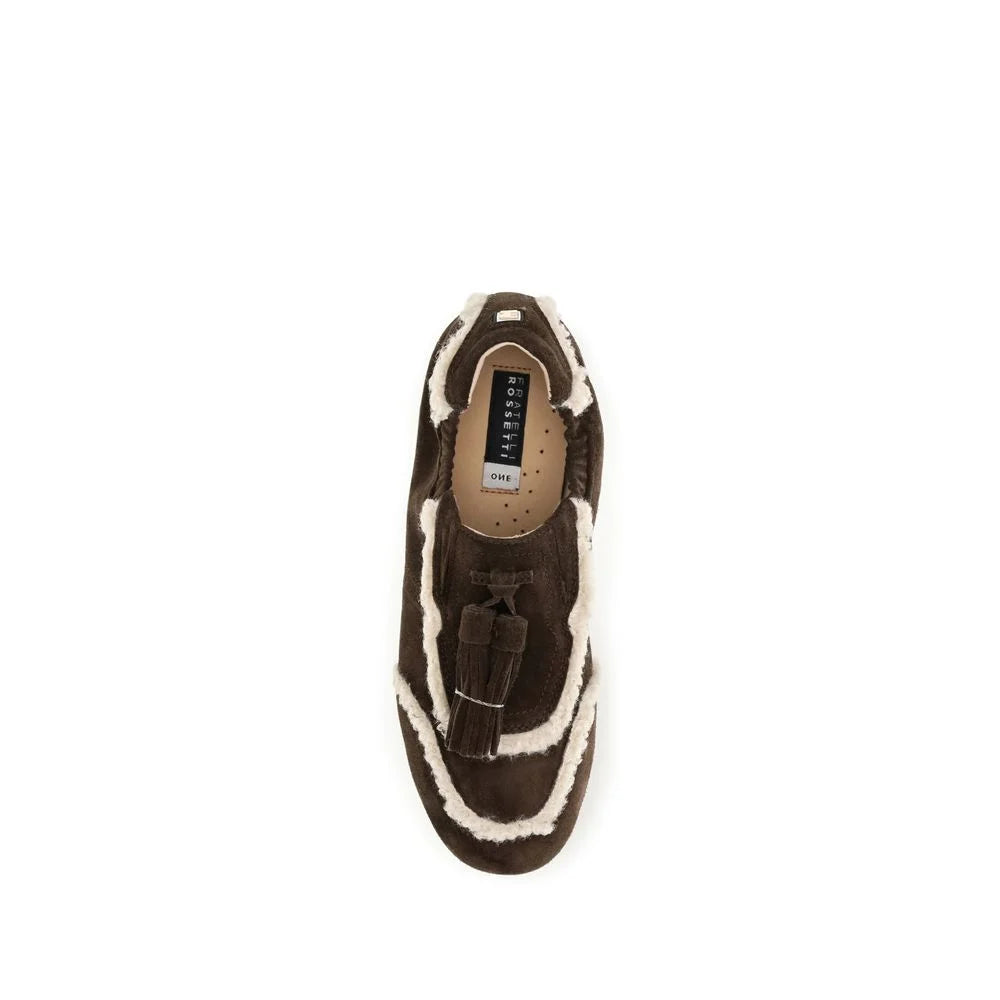 Fratelli Rossetti Brown Suede Leather Slip-On Loafers