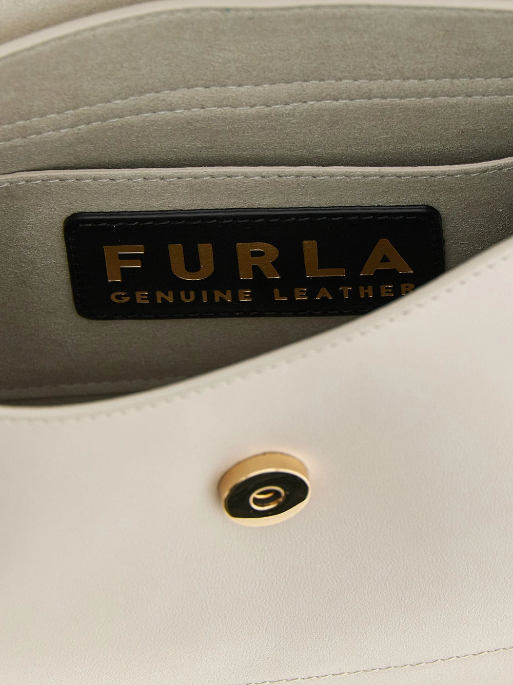 Furla Beige Calfskin Shoulder Bag