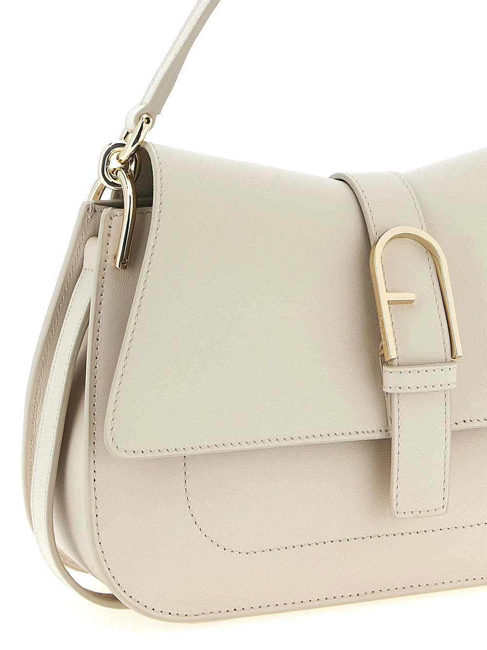 Furla Beige Calfskin Shoulder Bag
