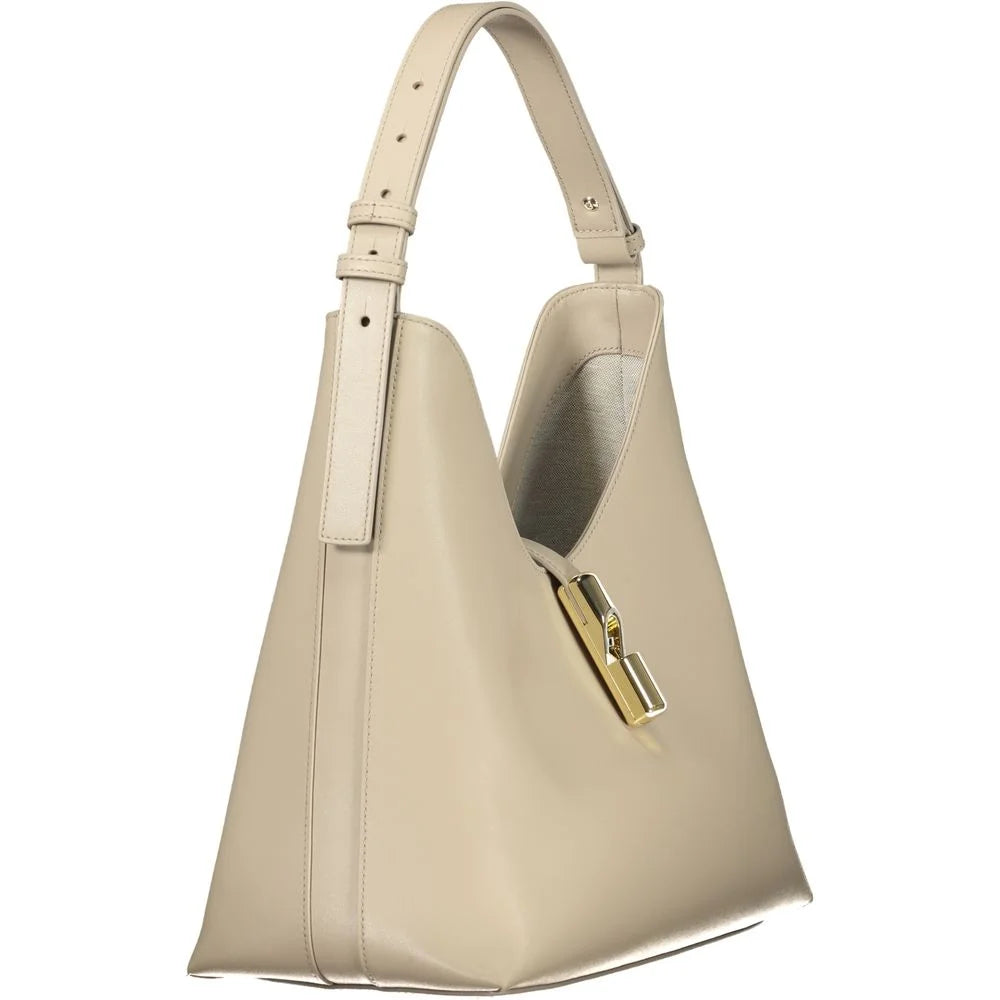 Furla Beige Leather Handbag