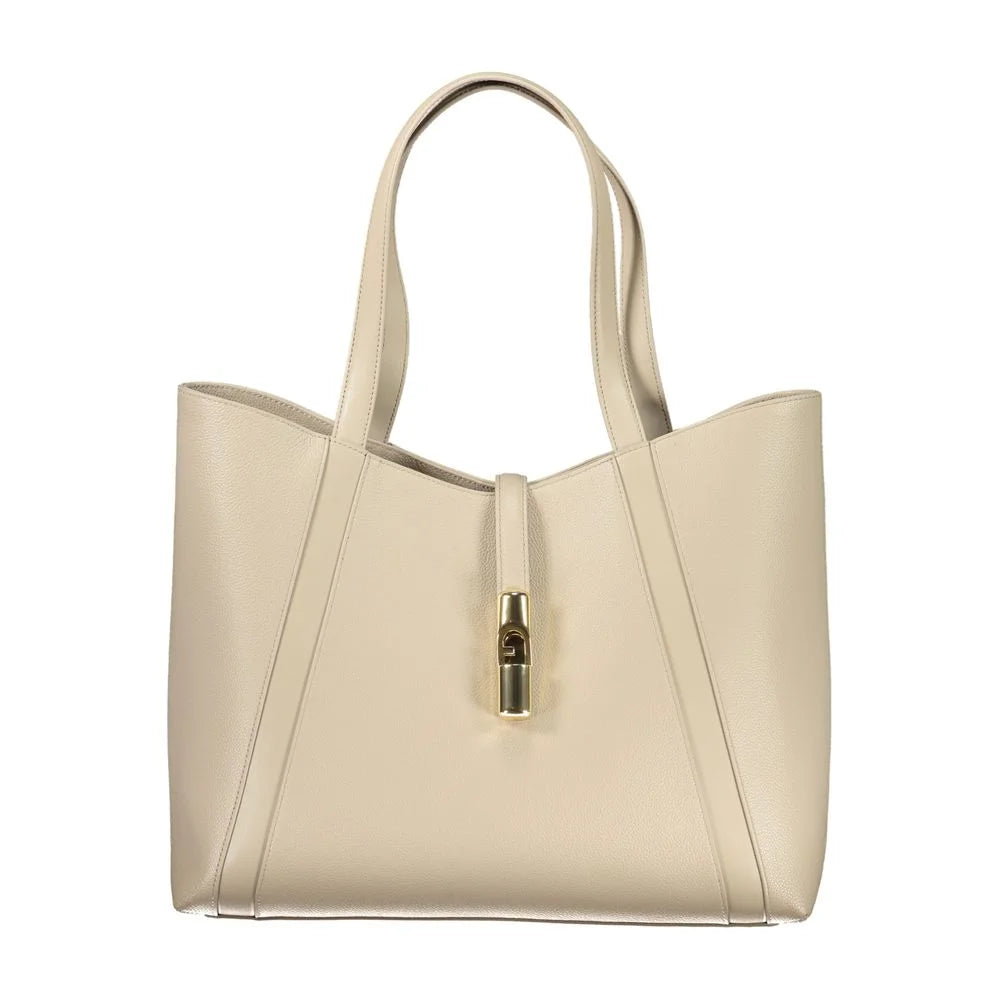 Furla Beige Leather Handbag