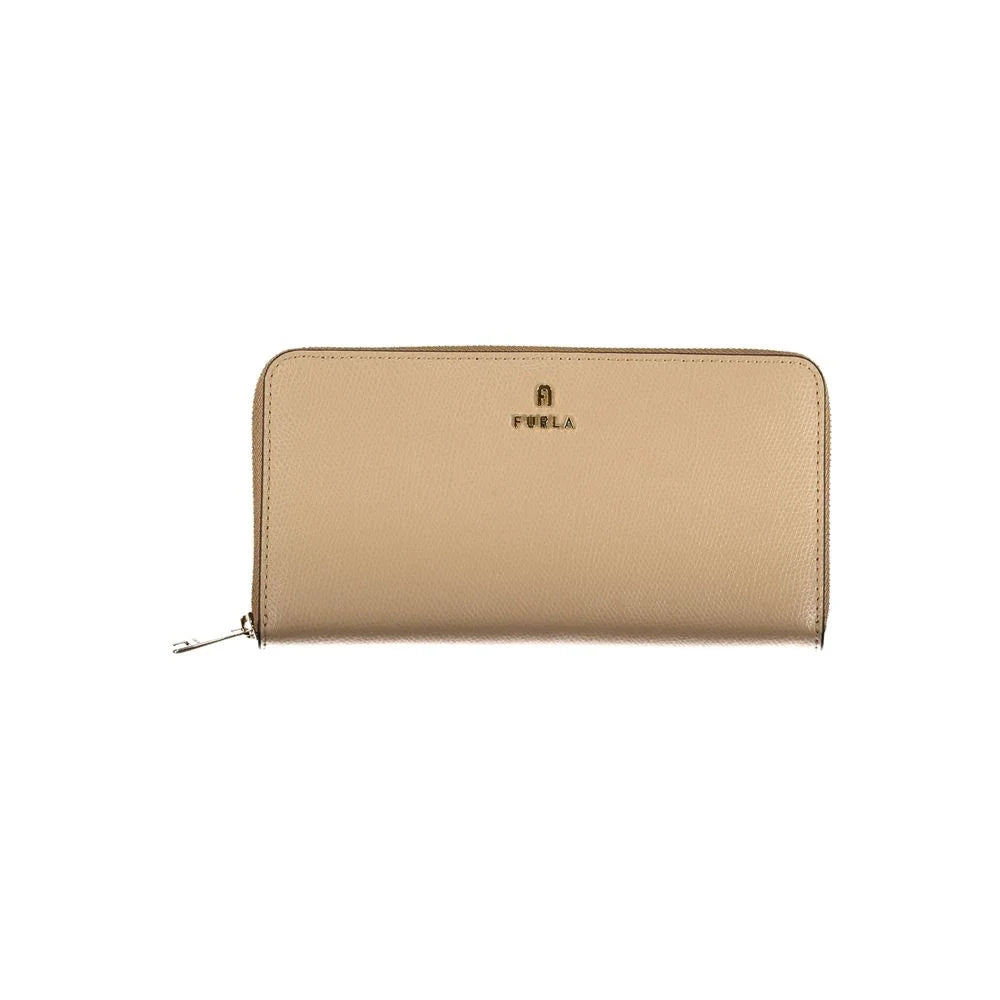 Furla Beige Leather Woman Wallet - Wallets