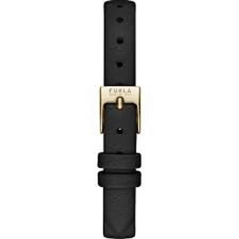 Furla Black Leather Dress Watch