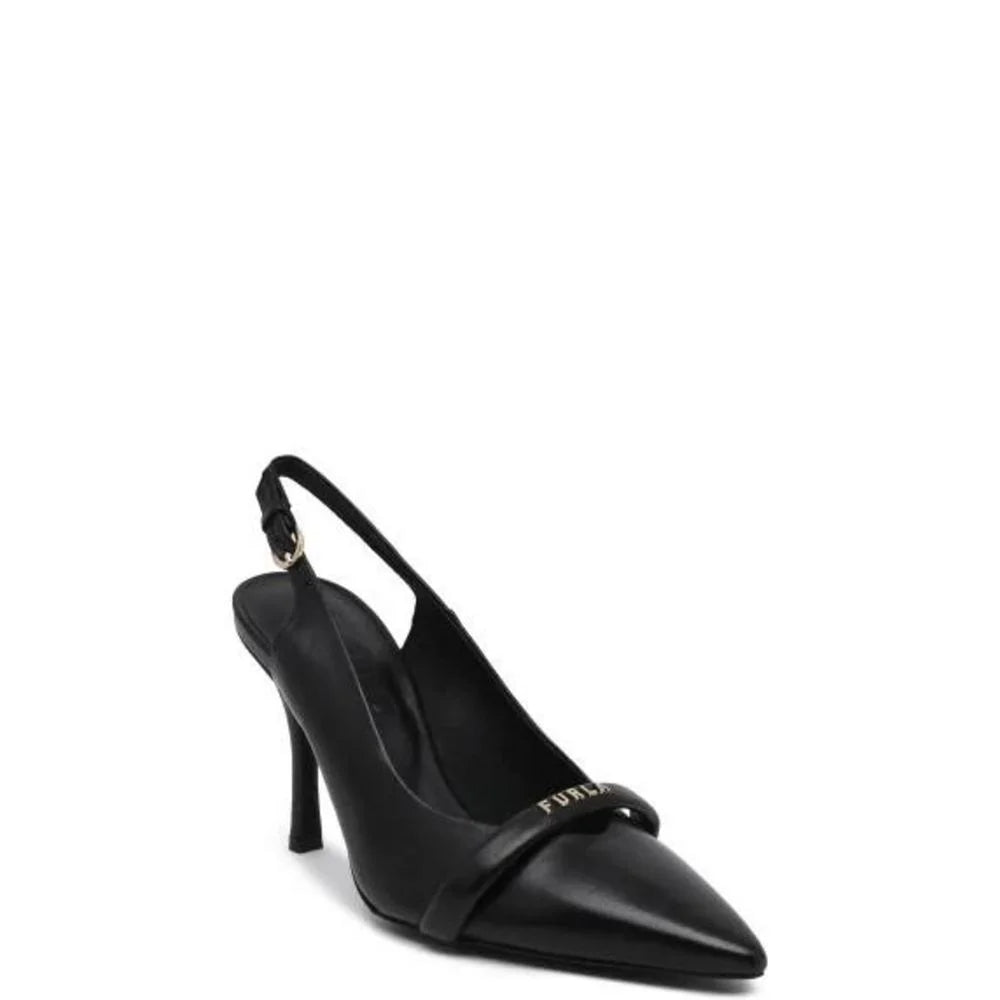 Furla Black Leather High Heel - EU36/US6 - Heels
