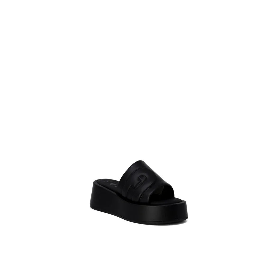 Furla Black Leather Slipper - EU39/US9 - Sandals