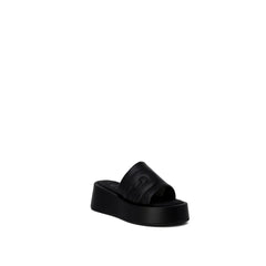 Furla Black Leather Slipper - EU39/US9 - Sandals