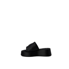 Furla Black Leather Slipper - EU39/US9 - Sandals