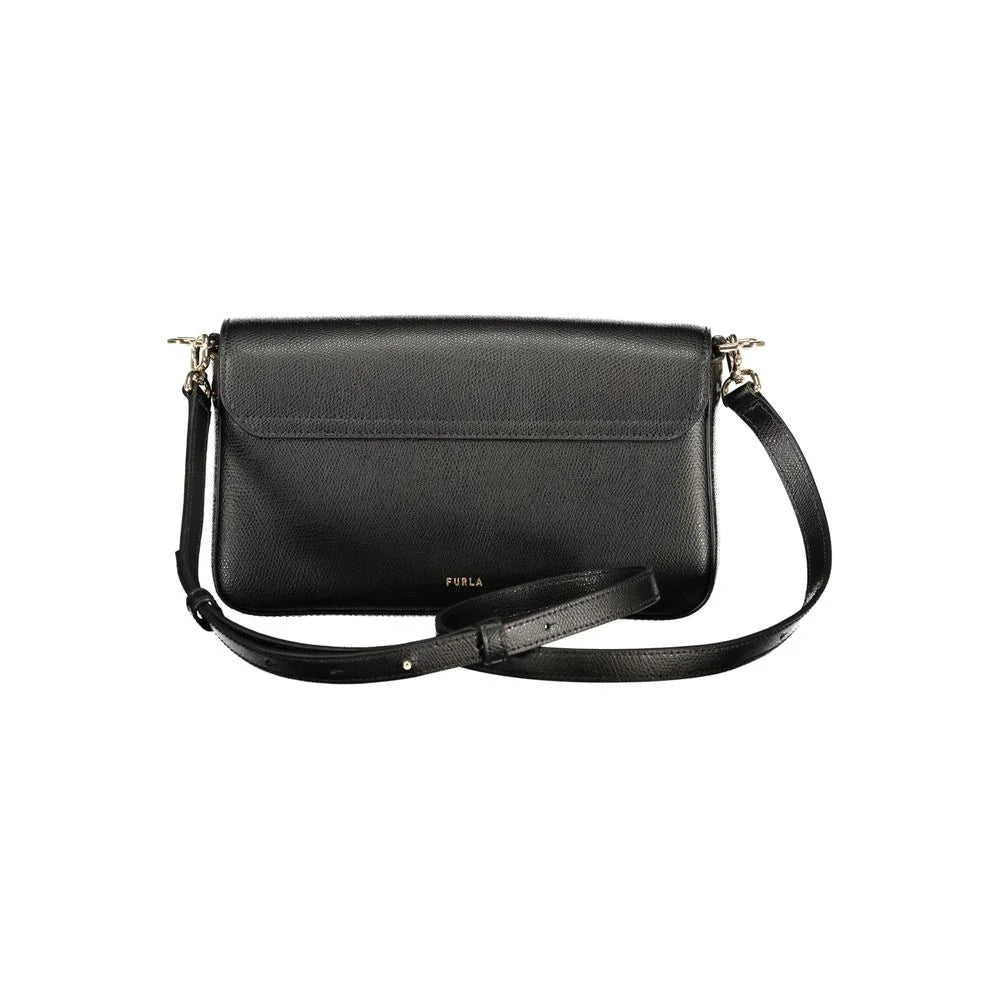 Furla Black Leather Women Handbag