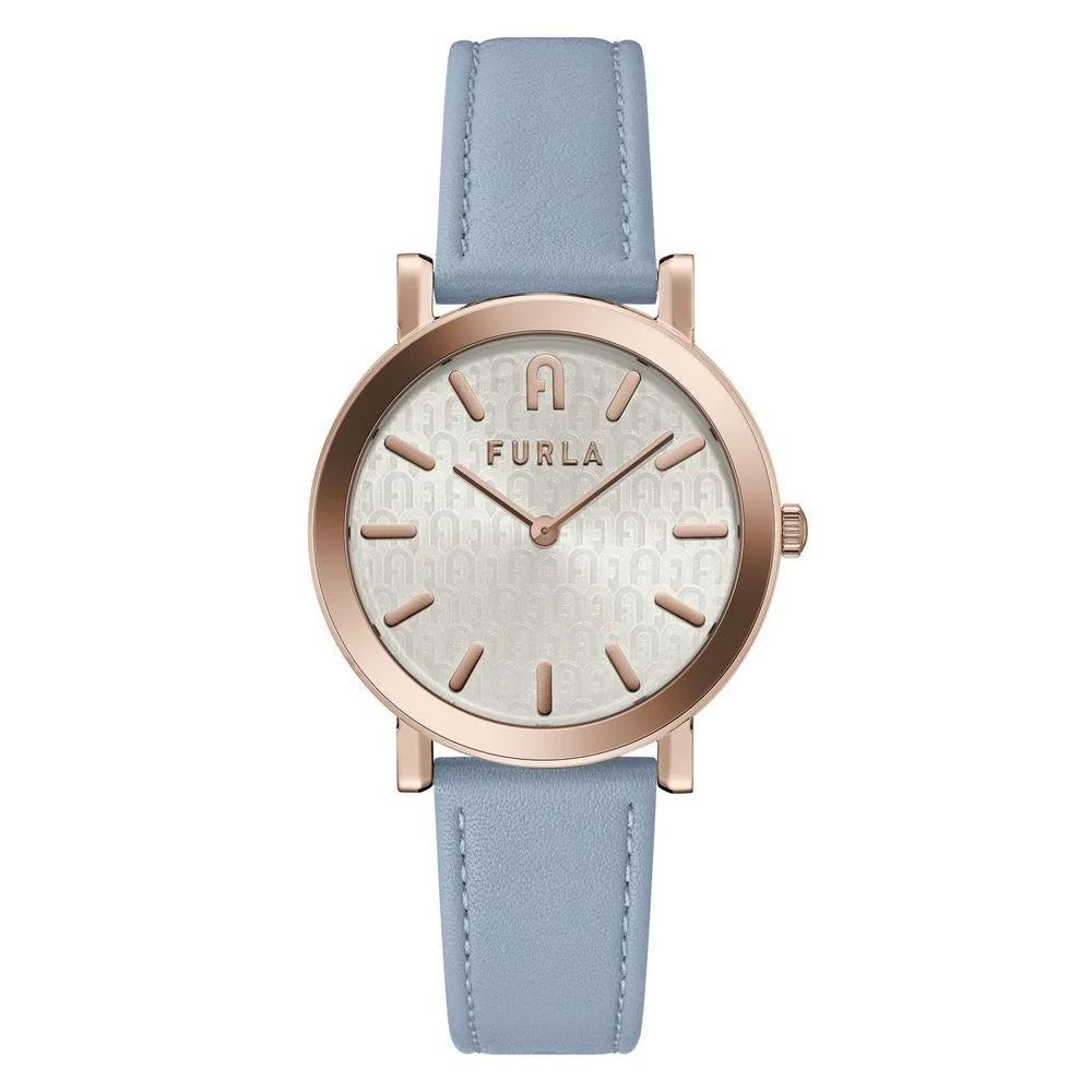 Furla Blue Leather Dress Watch