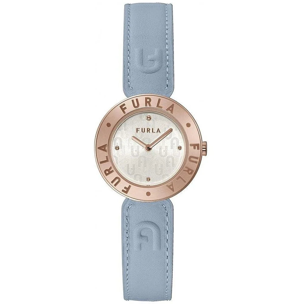 Furla Blue Leather Dress Watch