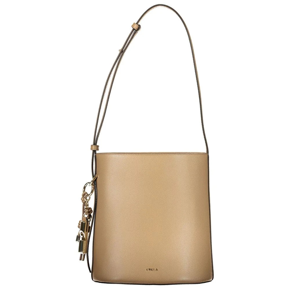 Furla Marrone Leather Woman Bucket Bag - Bucket Bags