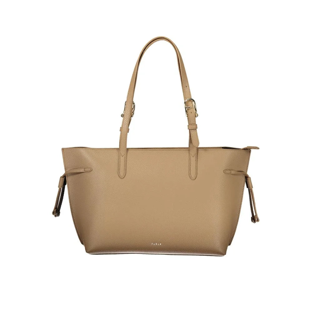 Furla Marrone Leather Woman Handbag - Shoulder Bags