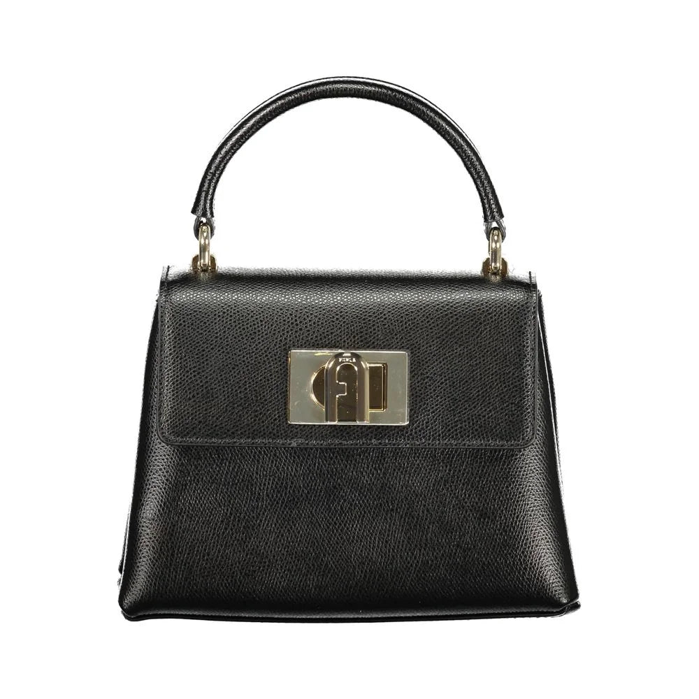 Furla Nero Leather Women Handbag - Handbags