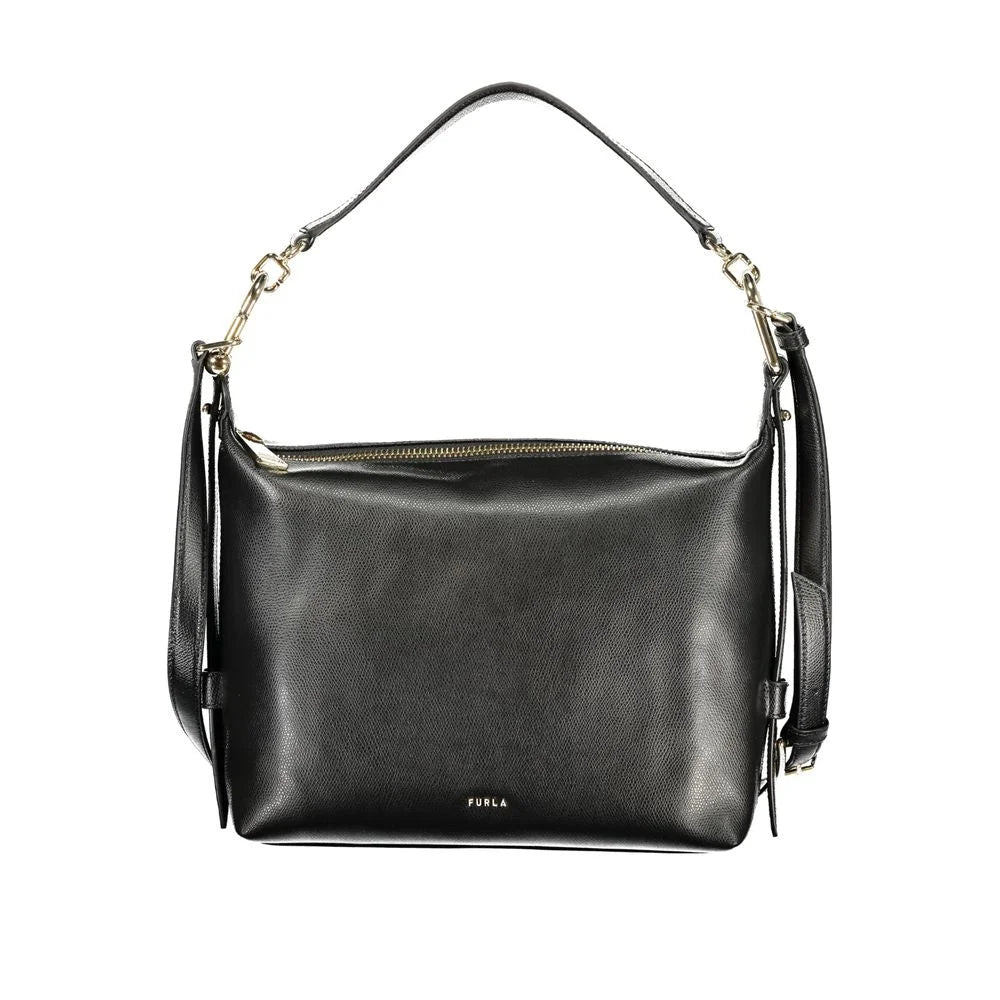 Furla Nero Leather Women Handbag - Shoulder Bags
