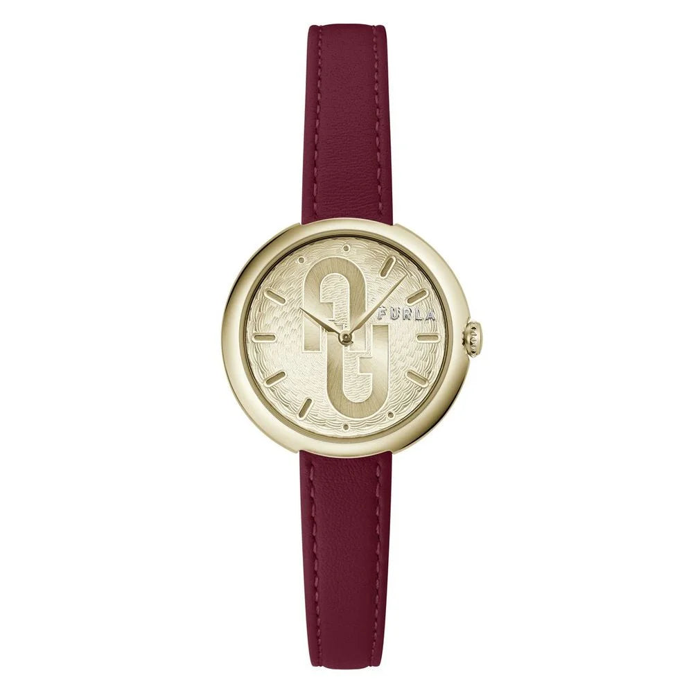 Furla Red Leather Dress Watch