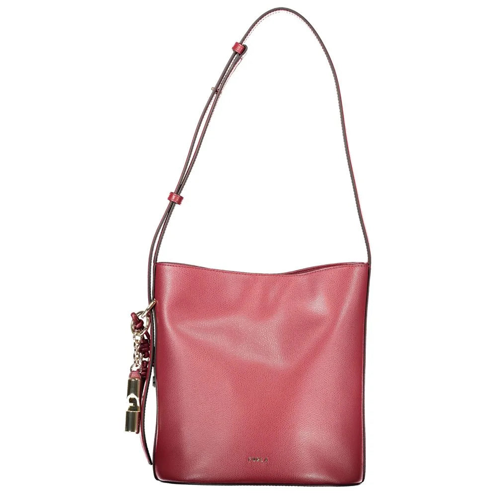 Furla Rosso Leather Woman Bucket Bag - Bucket Bags