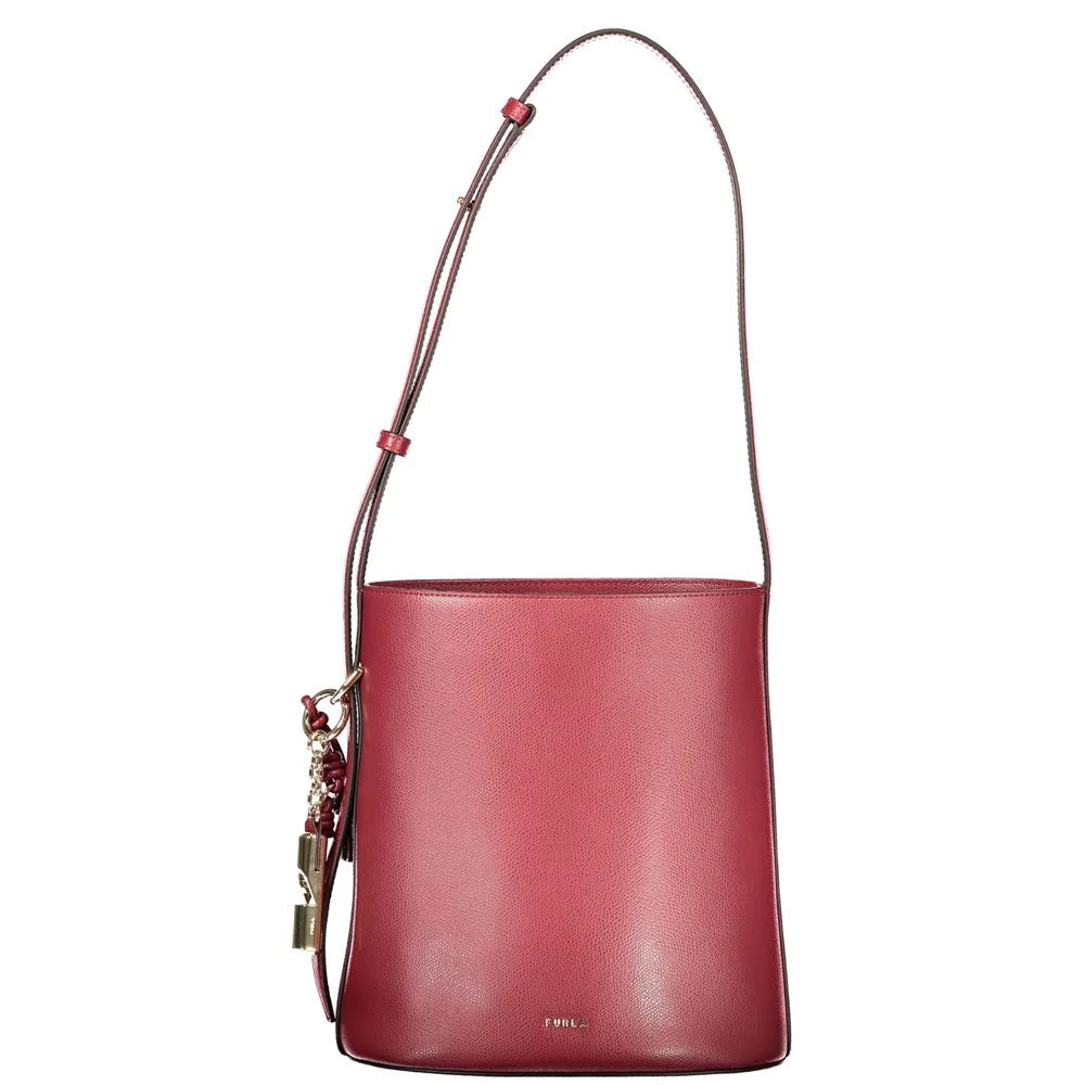 Furla Rosso Leather Woman Bucket Bag - Bucket Bags